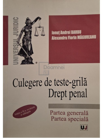 Ionut Andrei Barbu - Culegere de teste-grila - Drept penal, editia a II-a - 2022 - Brosata