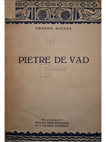 Emanoil Bucuta - Pietre de vad - 1937 - Brosata