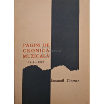 Pagini de cronica muzicala 1915-1938