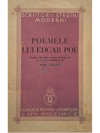 Emil Gulian - Poemele lui Edgar Poe - 1938 - Brosata