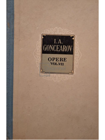 I. A. Goncearov - Opere, vol. 7 - 1963 - Cartonata