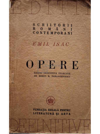 Emil Isac - Opere - 1946 - Brosata