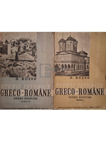 D. Russo - Studii istorice greco-romane, 2 vol. - 1939 - Brosata