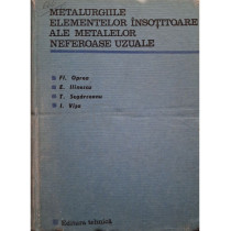 Metalurgiile elementelor insotitoare ale metalelor neferoase uzuale