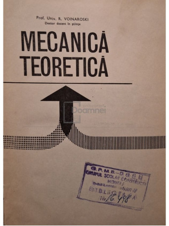 R. Voinaroski - Mecanica teoretica - 1968 - Cartonata
