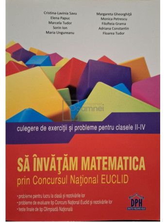 Cristina Lavinia Savu - Sa invatam matematica prin Concursul National Euclid - 2011 - Brosata
