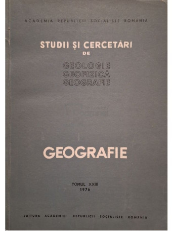 T. Morariu - Studii si cercetari de geologie, geofizica, geografie, tomul XXIII - 1976 - Brosata