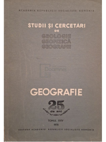 T. Morariu - Studii si cercetari de geologie, geofizica, geografie, tomul XXV - 1978 - Brosata