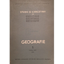 Studii si cercetari de geologie, geofizica, geografie, tomul XXVII, nr. 1