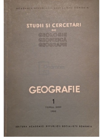 T. Morariu - Studii si cercetari de geologie, geofizica, geografie, tomul XXVII, nr. 1 - 1980 - Brosata