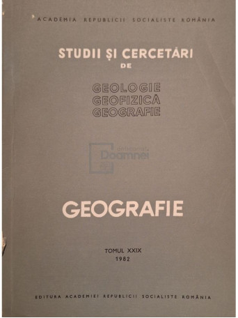 T. Morariu - Studii si cercetari de geologie, geofizica, geografie, tomul XXIX - 1982 - Brosata