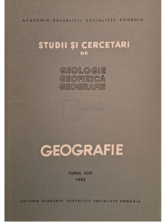 T. Morariu - Studii si cercetari de geologie, geofizica, geografie, tomul XXX - 1983 - Brosata