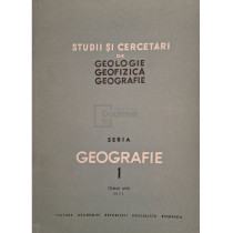Studii si cercetari de geologie, geofizica, geografie, tomul XVIII, nr. 1