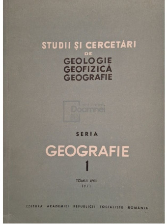 T. Morariu - Studii si cercetari de geologie, geofizica, geografie, tomul XVIII, nr. 1 - 1971 - Brosata