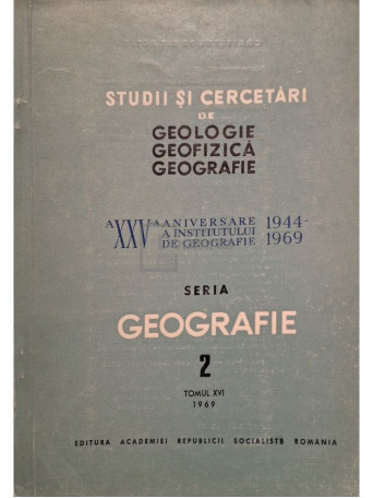 T. Morariu - Studii si cercetari de geologie, geofizica, geografie, tomul XVI, nr. 2 - 1969 - Brosata