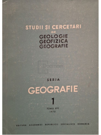 T. Morariu - Studii si cercetari de geologie, geofizica, geografie, tomul XVII, nr. 1 - 1970 - Brosata