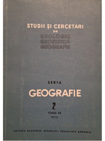 T. Morariu - Studii si cercetari de geologie, geofizica, geografie, tomul XX, nr. 2 - 1973 - Brosata