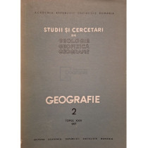 Studii si cercetari de geologie, geofizica, geografie, tomul XXIV, nr. 2