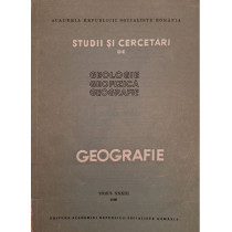 Studii si cercetari de geologie, geofizica, geografie, tomul XXXIII