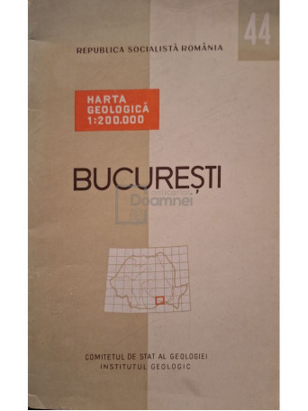 Harta geologica 1:200.000 - Bucuresti - 1966 - Brosata