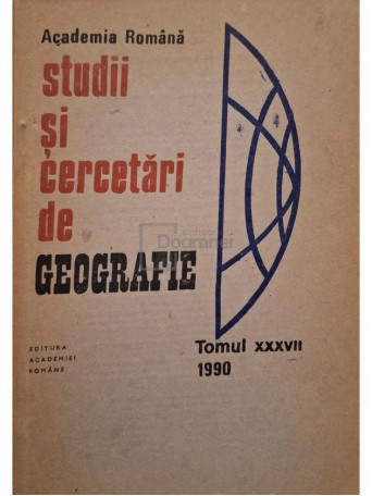 Victor Tufescu - Studii si cercetari de geografie, vol. 37 - 1990 - Brosata