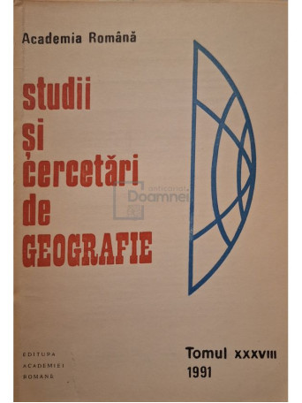 Victor Tufescu - Studii si cercetari de geografie, vol. 38 - 1991 - Brosata