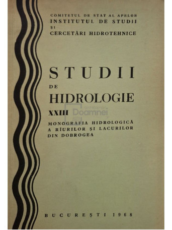 Viorel Al. Stanescu (red.) - Studii de hidrologie, vol. XXIII - 1968 - Brosata