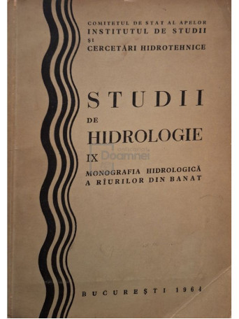 Silviu Stanescu (red.) - Studii de hidrologie, vol. IX - 1964 - Brosata