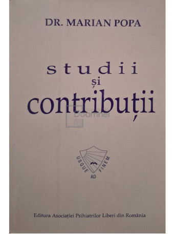 Marian Popa - Studii si contributii (semnata) - 2003 - Brosata