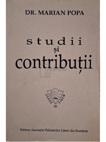 Marian Popa - Studii si contributii - 2003 - Brosata