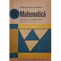Matematica - Geometrie si trigonometrie - Manual pentru clasa a IX-a