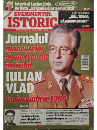 Dan Andronic - Evenimentul istoric, nr. 11, 21 decembrie 2018 - 18 ianuarie 2019 - 2018 / 2019 - Brosata