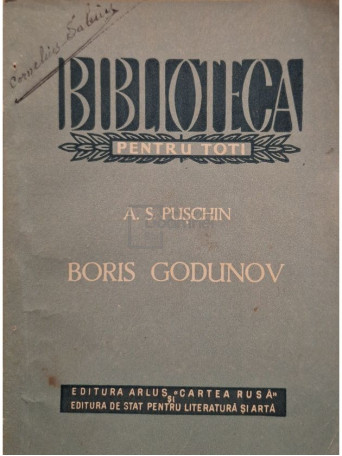 A. S. Puschin - Boris Godunov - 1953 - Brosata