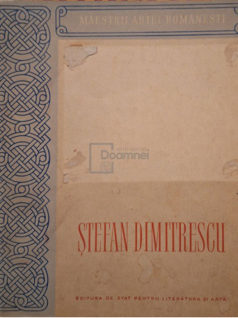 Ionel Jianu - Stefan Dimitrescu - 1954 - Brosata
