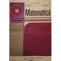 Matematica: geometrie - Manual pentru clasa a IX-a