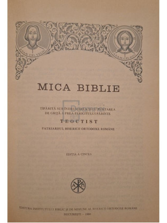 Mica Biblie - 1990 - Cartonata