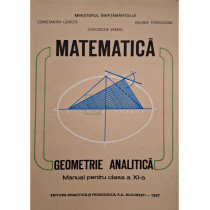 Matematica - Geometrie analitica - Manual pentru clasa a XI-a