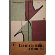 Elemente de analiza matematica - Manual pentru clasa a XI-a