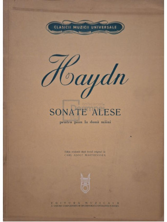 Carl Adolf Martienssen - Haydn - Sonate alese pentru pian la doua maini - 1966 - Brosata