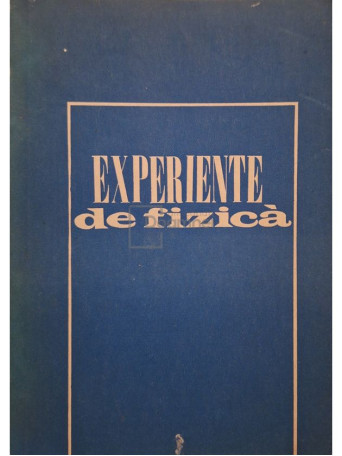 O. Iacob - Experiente de fizica - 1976 - Brosata
