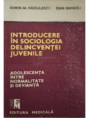 Sorin M. Radulescu - Introducere in sociologia delicventei juvenile - 1990 - Brosata