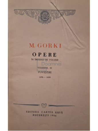 Maxim Gorki - Opere, vol. III - 1956 - Cartonata