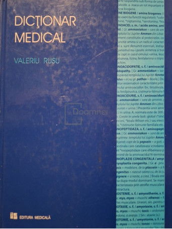Valeriu Rusu - Dictionar medical - 2004 - Cartonata