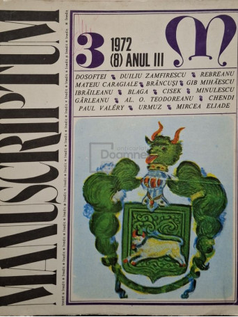 Al. Oprea - Manuscriptum, nr. 3/1972 (8) anul III - 1972 - Brosata