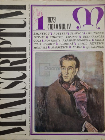 Al. Oprea - Manuscriptum, nr. 1/1973 (10) anul IV - 1973 - Brosata