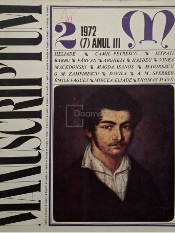 Al. Oprea - Manuscriptum, nr. 2/1972 (7) anul III - 1972 - Brosata