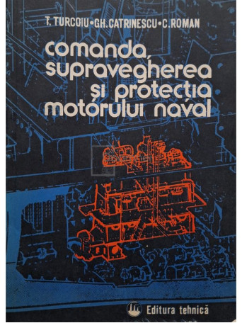 Titi Turcoiu - Comanda, supravegherea si protectia motorului naval (semnata) - 1984 - Brosata