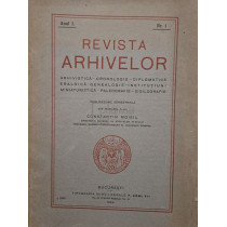 Revista arhivelor, anul I, nr. 1