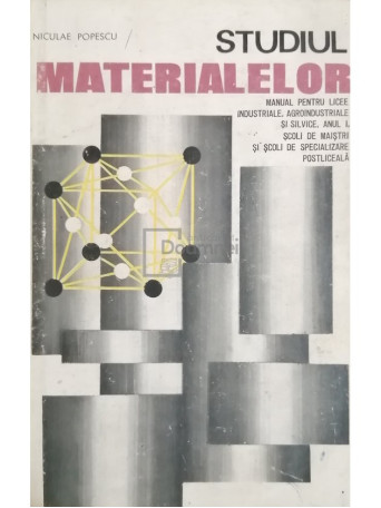 Niculae Popescu - Studiul materialelor - 1976 - Cartonata