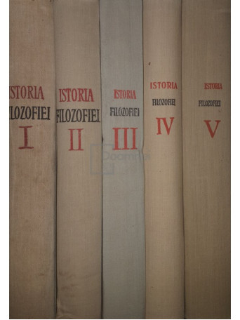 M. A. Dinnik - Istoria filozofiei, 5 vol. - 1953/1959/1960/1961/1963 - Cartonata
